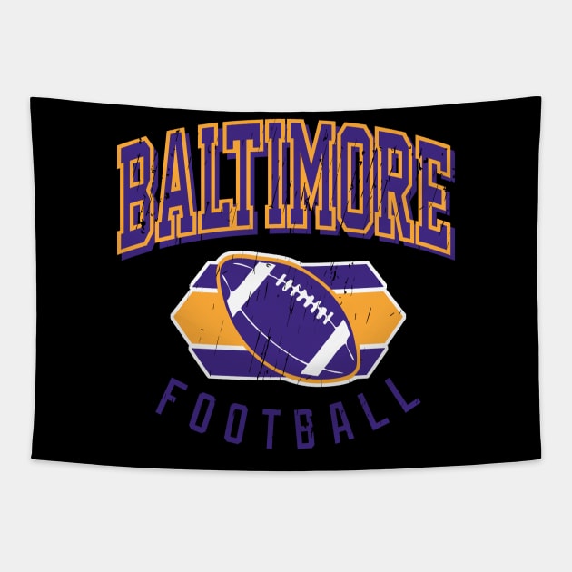 Vintage Baltimore Football Tapestry by funandgames