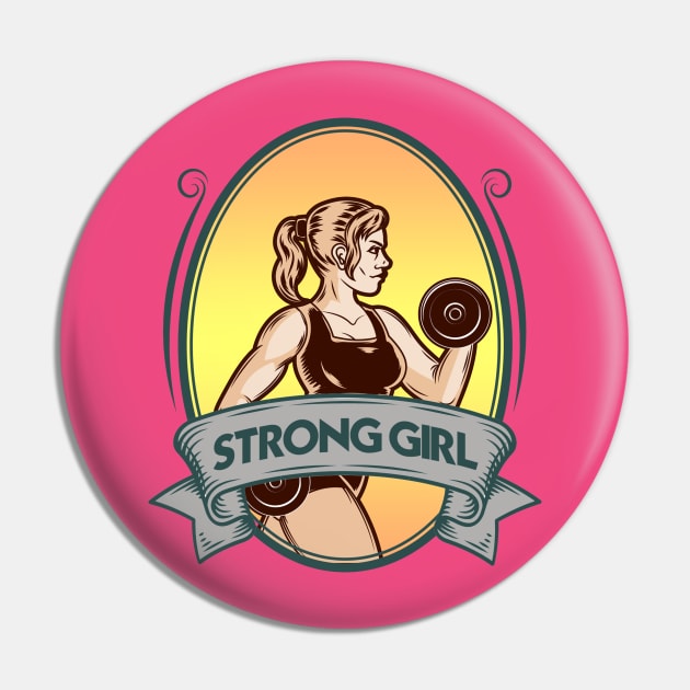 STRONG GIRL Pin by theanomalius_merch