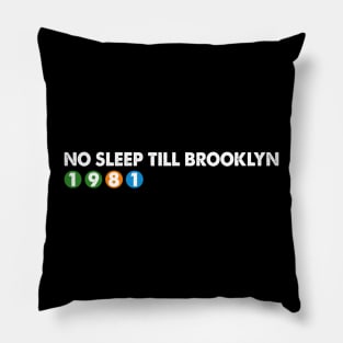 No Sleep Till Brooklyn Vintage Pillow