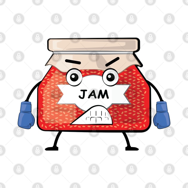 Jam Boxer - Funny Character Illustration by DesignWood Atelier