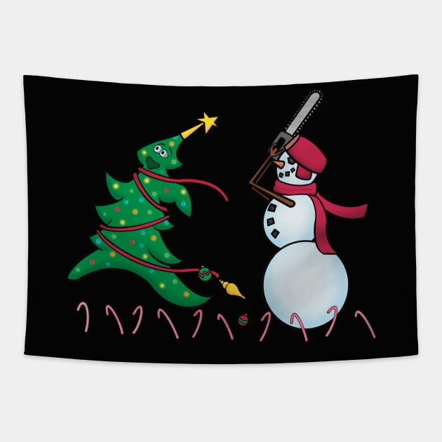 Nightmare on Candy Cane Ln Tapestry by Twisted Teeze 