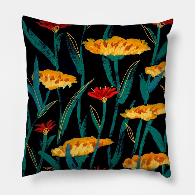 Flowers Pillow by juliealex