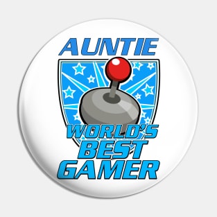 Auntie Worlds Best Gamer Pin