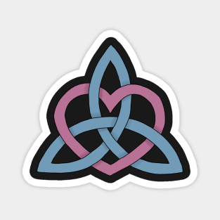 Pink and Blue Triquetra Heart Magnet