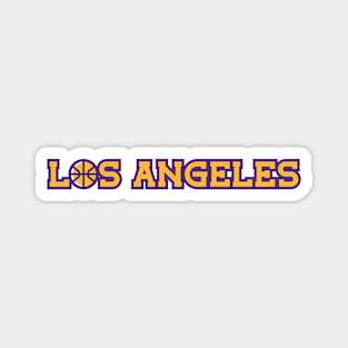 Los Angeles basketball city purple version Magnet