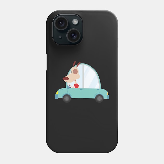 dog driving a car Phone Case by KyrgyzstanShop