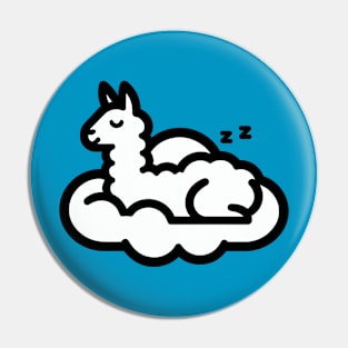 Llama Sleeping on Cloud Pin