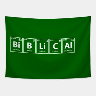 Biblical (Bi-B-Li-C-Al) Periodic Elements Spelling Tapestry