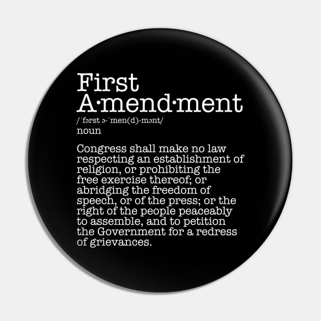 First Amendment Pin by fishbiscuit