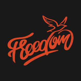 National freedom day lettering T-Shirt