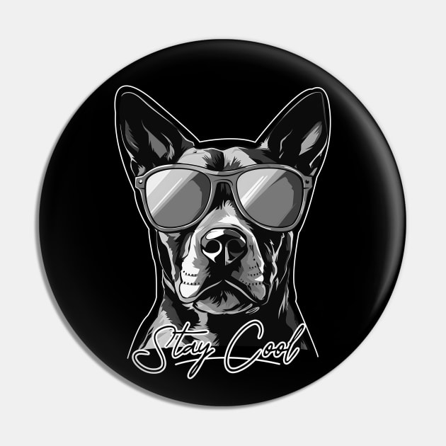 Cool Dog with sunglasses Pin by Saysaymeme
