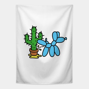 Balloon dog and cactus Balloon artist Balloon animal twister Tapestry