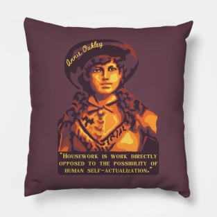 Annie Oakley Portrait and Quote Pillow