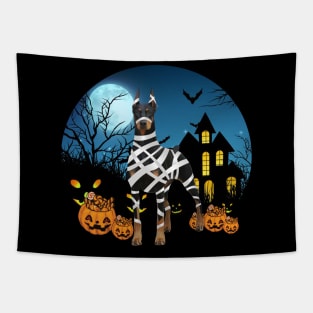 Happy Halloween Doberman Pinscher Dogs Halloween Gift Tapestry