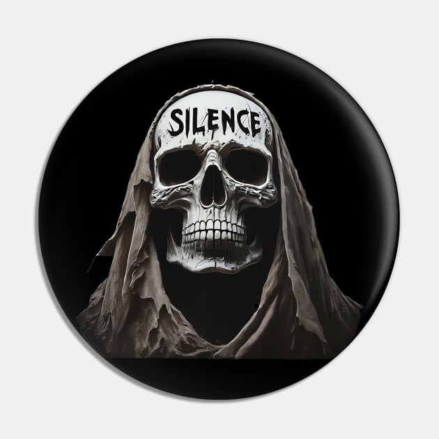 Skull Veil Silence Pin by SkellySquad