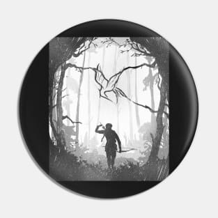 Hunger Games Woods - Yellow Purple Pin