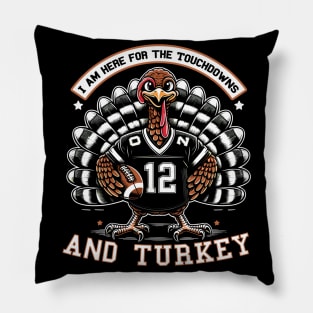 Quirky Thanksgiving Touchdown Turkey Pillow