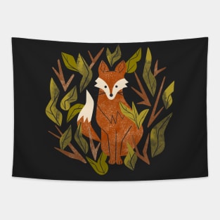 Shy Woodland Fox Tapestry