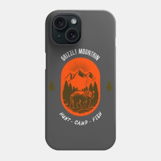 Grizzly Mountain Hunt Camp Fish - Red V2 Phone Case