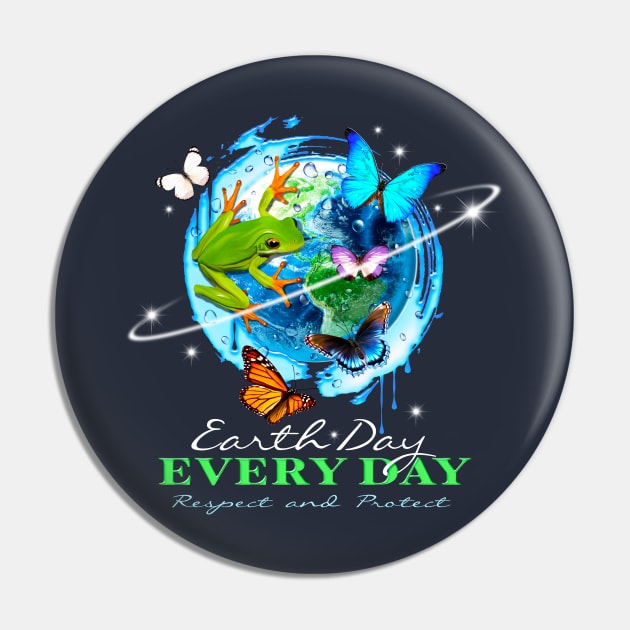 Earth Day - Every Day Pin by Artizan