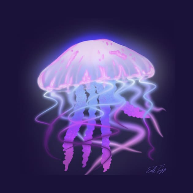 Neon Jellyfish - Pink by FreckledTaurusDesign 