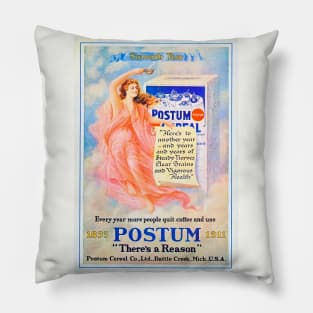 Postum Cereal Ad, 1911 Pillow