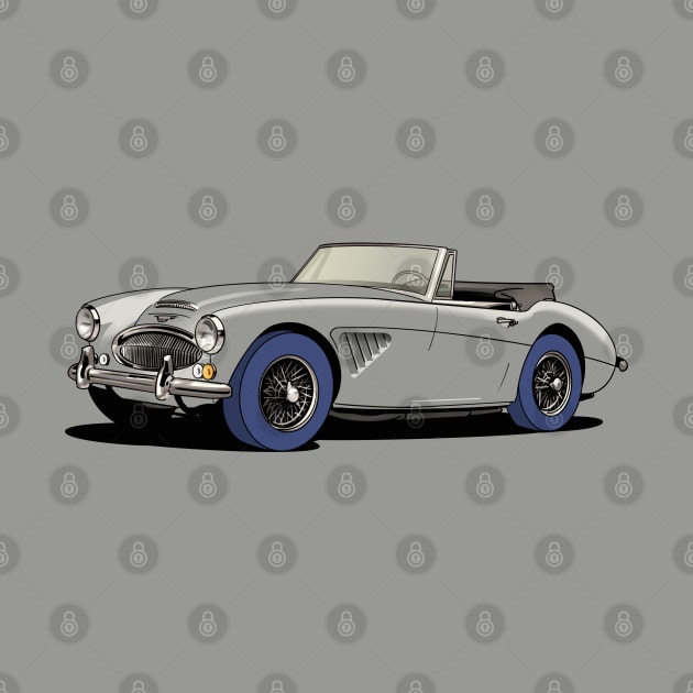 Austin-Healey 3000 in Silver Grey by Webazoot