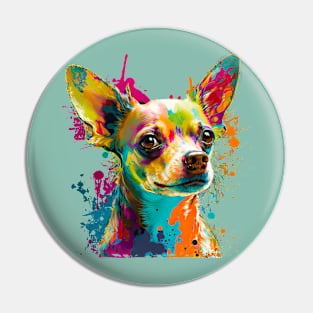 Retro Pop art Chihuahua Breed Art Pin