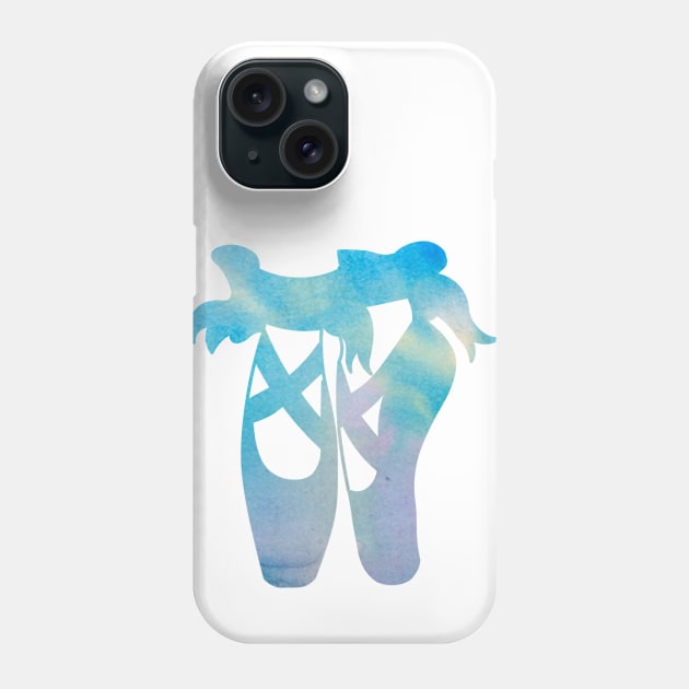 Ballet Watercolor Ballerina Dance Pointe Shoes Phone Case by charlescheshire