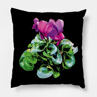 Cyclamen - Magenta Cyclamen Pillow