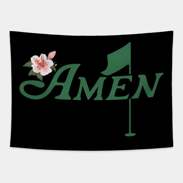 Amen Masters Golf Tapestry by TDH210