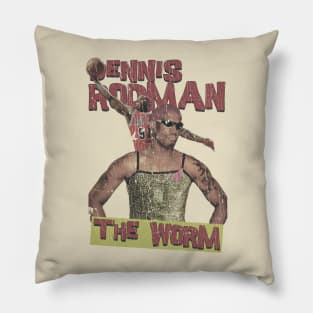 Dennis Rodman the worm vintage cracked Pillow