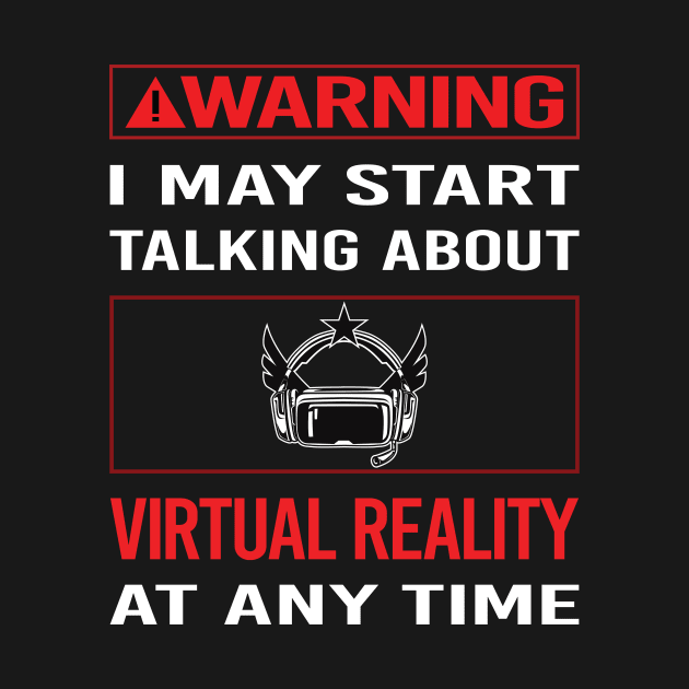 Red Warning Virtual Reality VR by Happy Life