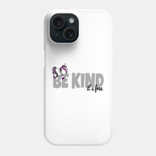 Be Kind, It's Free - Asexual Unicorn Phone Case