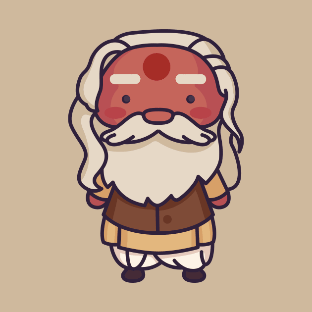 Cute Indian Elder in Traditional Clothing Cartoon by SLAG_Creative