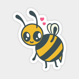 Cute Chubby Bee Drawing Illustration Magnet