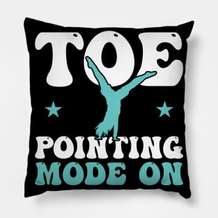 Toe Pointing Mode On - Cartwheel Pillow