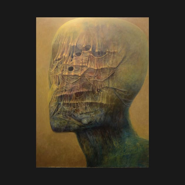 Zdzislaw Beksinski - Abstract Relief Beksinski by QualityArtFirst