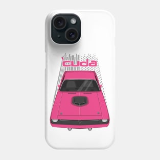 Plymouth Barracuda - Hemi Cuda - 1970 - Moulin Rouge Pink Phone Case