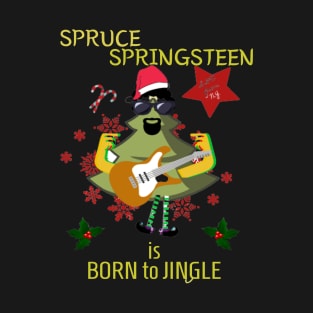 Christmas, Xmas, Spruce Springsteen, Cute, Funny, the Boss, T-Shirt