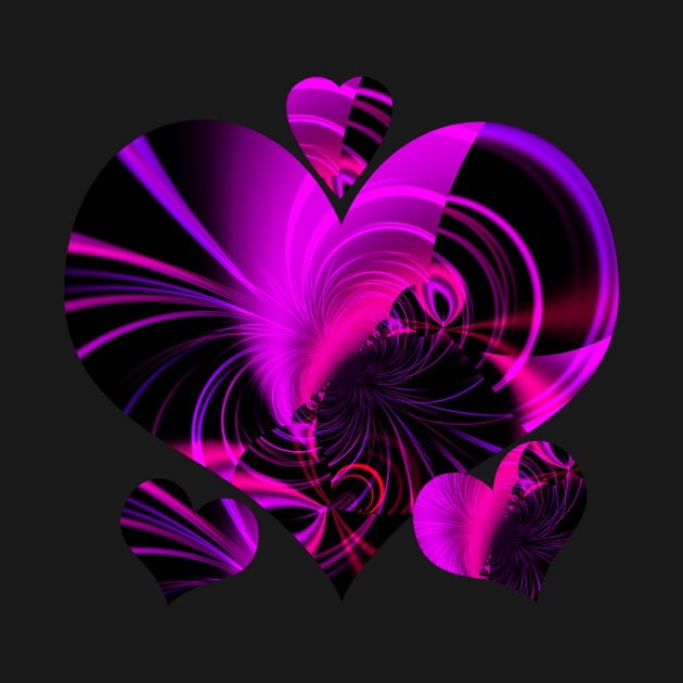 Beautiful Fractal Hearts by Gingezel