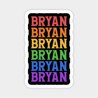 BRYAN RAINBOW TYPOGRAPHY Magnet