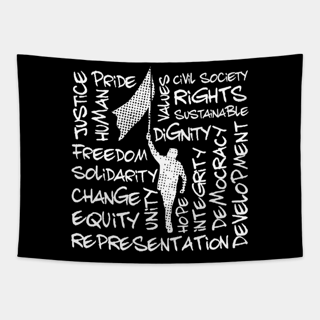 Civil Rights Activist Theme Tapestry by jazzworldquest