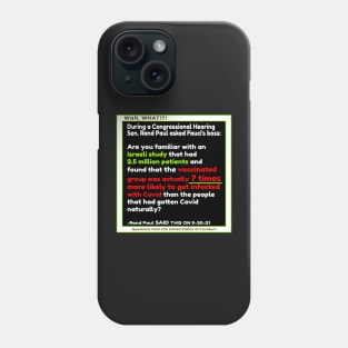 COVID RAND PAUL QUOTE QUESTIONS FROM THE UNITED STATES OF COVIDUM WAIT WHAT Phone Case