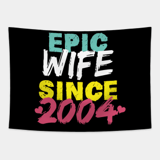 Epic Wife Since 2004 Funny Wife Tapestry