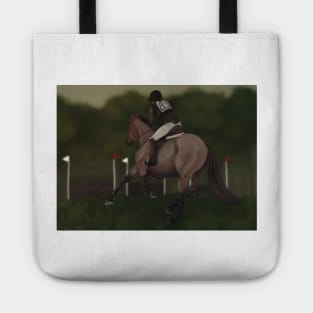 Bay Roan Eventing Cross Country Morning Art Tote