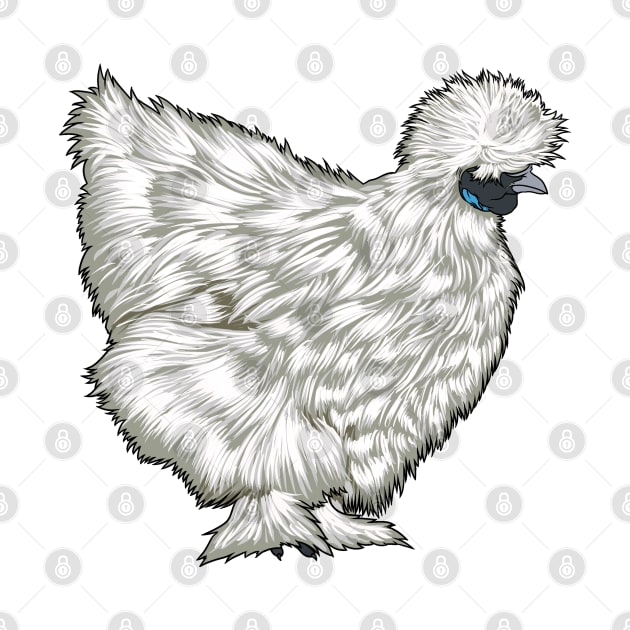 Silkie Chicken by Modern Medieval Design