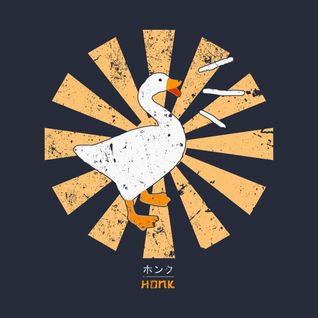 Honk Goose Retro Japanese by Nova5