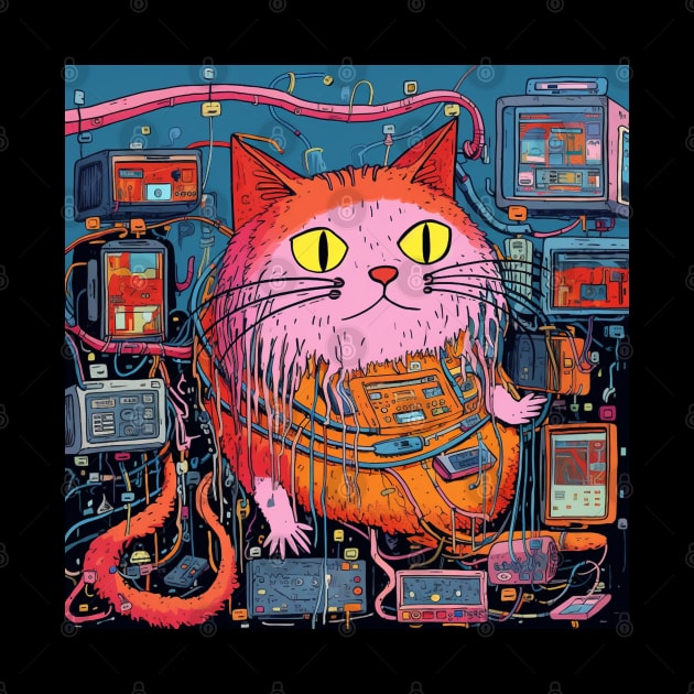 Futuristic Cyber  Cat by FrogandFog
