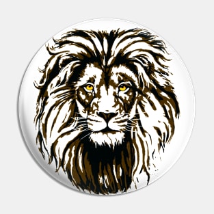 Colorful Lion - Lion Head Pin